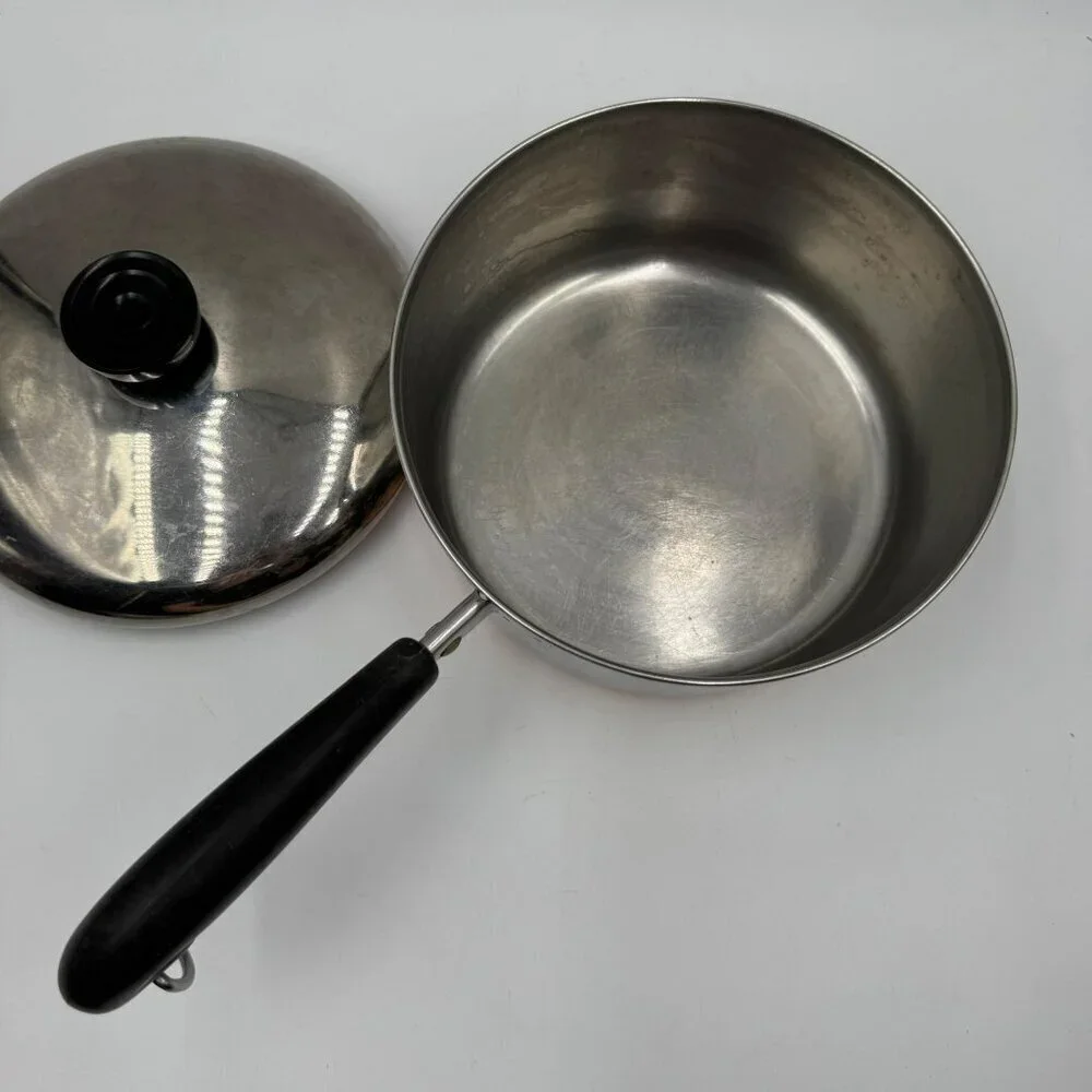 Vintage RevereWare 2qt Copper Bottom Sauce Pan w/Lid